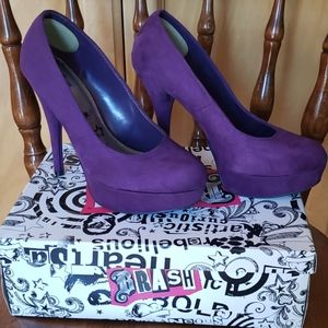 Brash Purple Komet Platform Heels - Size 8.5